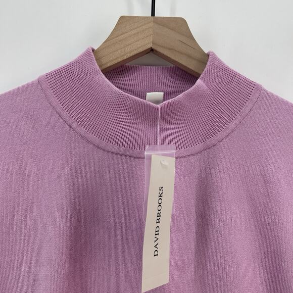 David Brooks Sweater Women XL Purple Lavender Silk Blend Old Money Career Mature - Picture 3 of 10
